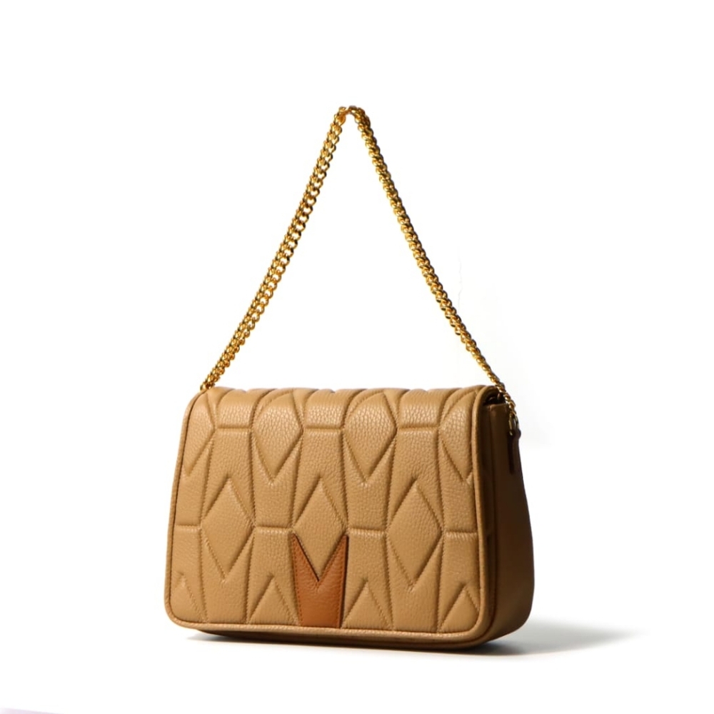 M.A.M.A. Crown Collection Women's Beige Handmade Luxury Handbag